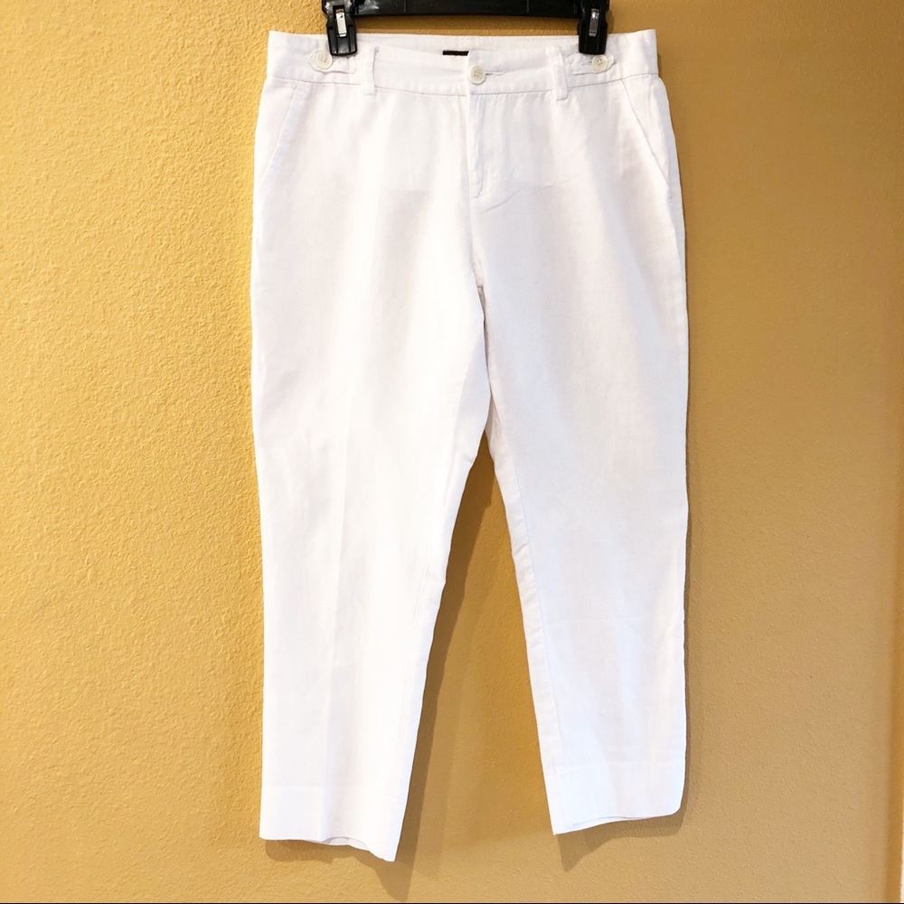 Banana Republic linen blend white pants 4